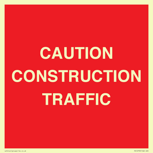CAUTION CONSTRUCTION TRAFFIC